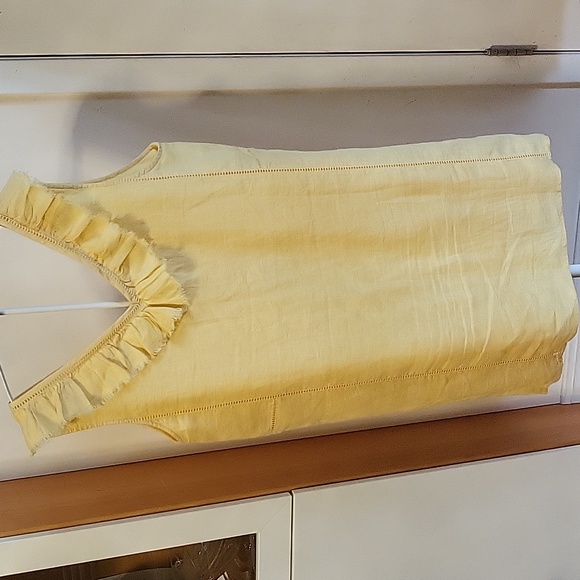 FAHERTY Sleeveless Linen Cotton Dress Size 14 - Picture 3 of 4